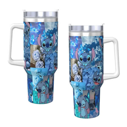 Custom Stitch Stainless Steel Tumbler Travel Mugs Cup Large Coffee Mug Portable Cold Drink Milk Tea Water Bottle