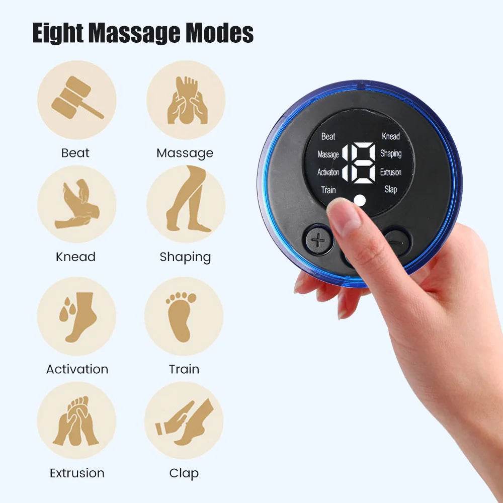 5pcs set Neck Back Massager Sticker EMS Pulse Mini Electric Massage for Shoulder Leg Cervical Body Muscle Stimulator Relief Pain - MarvelouStoree