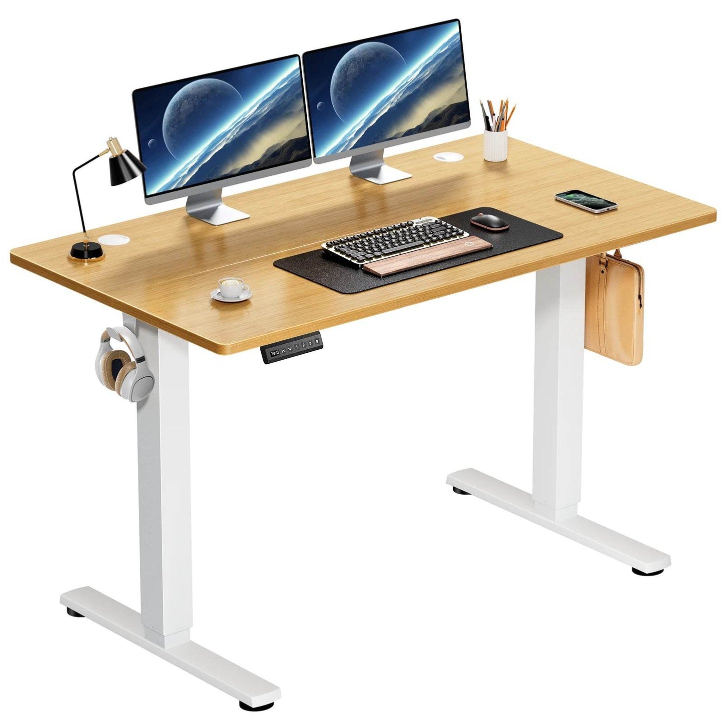 JHK Electric Standing Desk Height Adjustable 40x24 Inch Stand Up Sit Stand Computer Desk Workstation Ergonomic Work Table - MarvelouStoree