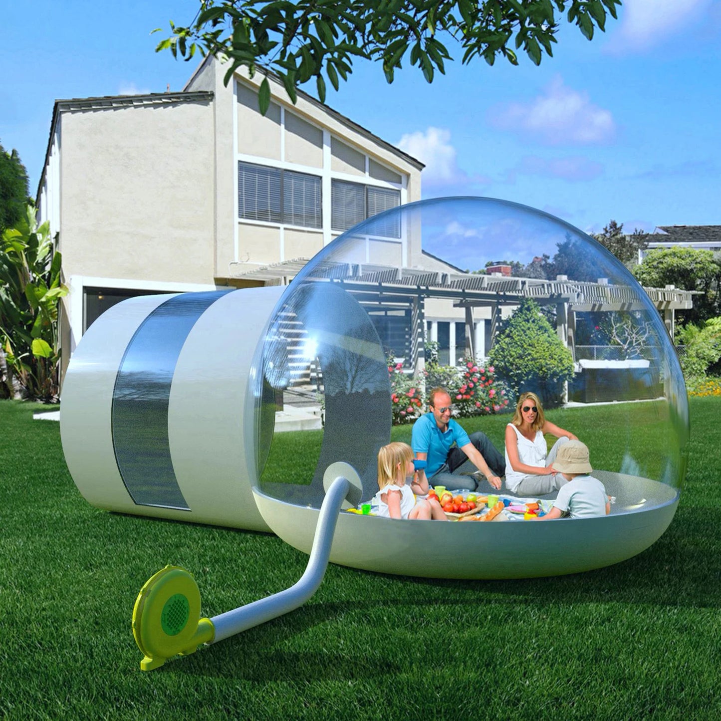 Inflatable Bubble House Outdoor PVC Clear Home Tent Commercial Camping Bubble Tent House Dome Transparent 3M(Exclude Blower)