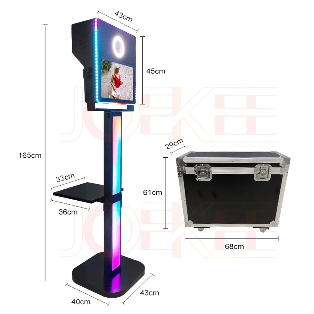 15.6 inch Touch Screen Portable Selfie Machine Magic Mirror Photo Booth DSLR Photo Booth for Weddings Parties Events