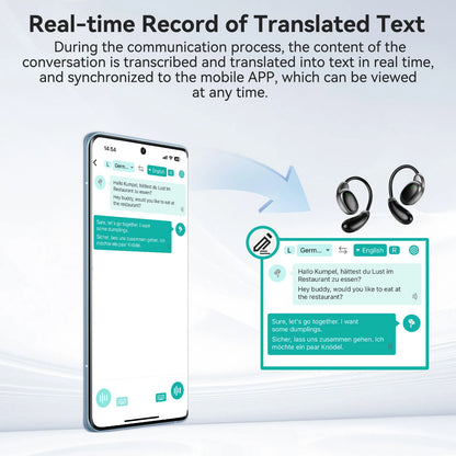 V18 Language Translator Earbuds 150 Languages High Accuracy Smart Wireless Instant Translator Device Portable BT Earphones