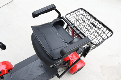 wholesale 500w cheap dual motor 4 wheel automatic handicapped adults mobility electric folding scooter