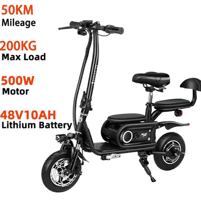 Folding Electric Scooter Three-wheel For The Elderly And Disabled Travel Mini Small With Backrest Mobility Scooter Parent-child