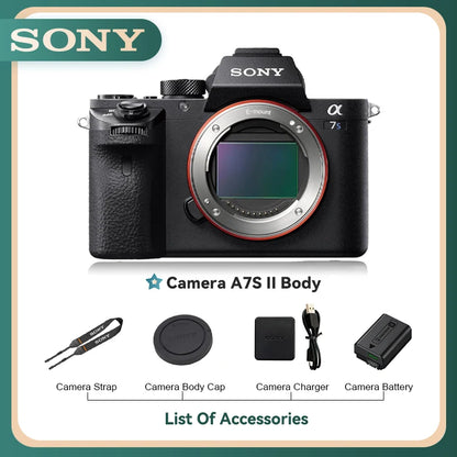 Sony Alpha A7 II A7 III A7S A7R II A7R III Full Frame Mirrorless Camera Digital Compact Camera 4K Professional Photography（Used）