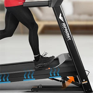 Folding Treadmill with Auto Incline 15%, 3.5HP, 350 Lb Capacity, 11 MPH, 50" x 19" Ultra Large Running Area, Heart Rate