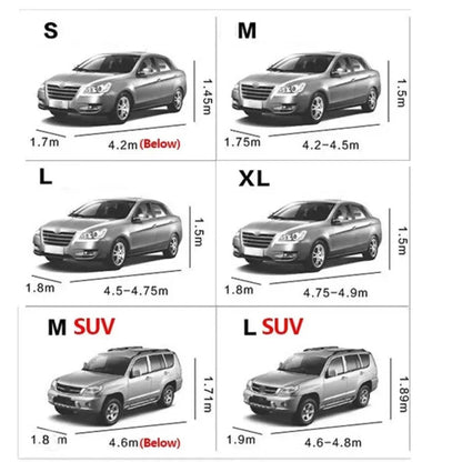 The Four Seasons Fit Full Car Cover Waterproof Dustproof PE Film Coat Aluminum Protective Sunshade UV Ray Reflectioncar Cover - MarvelouStoree