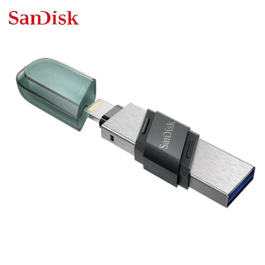 SanDisk USB Flash Drive iXpand Flip OTG Lightning USB 3.1 Stick 64GB 128GB 256GB Pen Drive MFi For iPhone & iPad and USB Type-A - MarvelouStoree