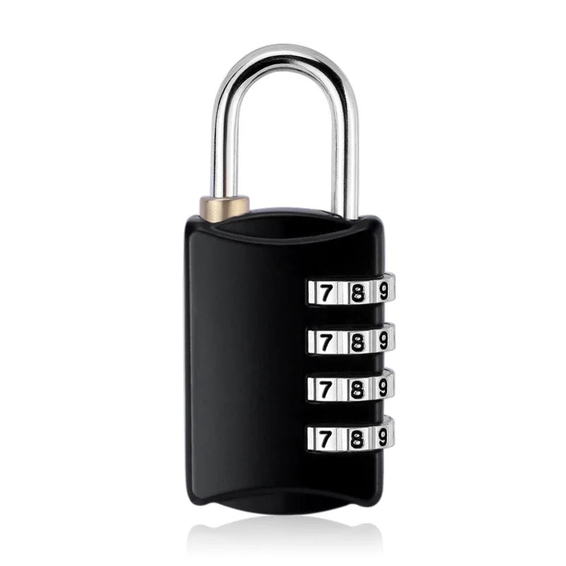 4 Dial Digit Number Combination Password Travel Lock Security Protect Suitcase Luggage Metal Code Password Lock Padlock