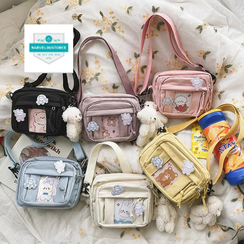 New Kawaii Bag Girls 2024 New JK Transparent Bag Small Crossbody Bag For Women Purses and Handbags Shoulder Bag Itabag Bolso