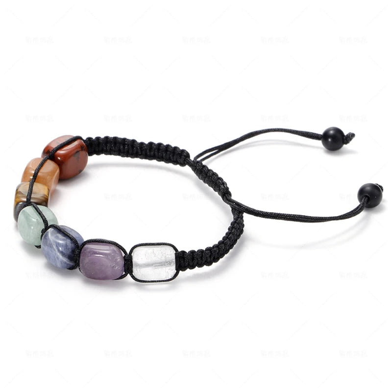 Reiki Healing Stone 7 Chakra Bracelet Women Men Meditation Jewelry Natural Crystal Healing Anxiety Beads Bangles Yoga Bracelet