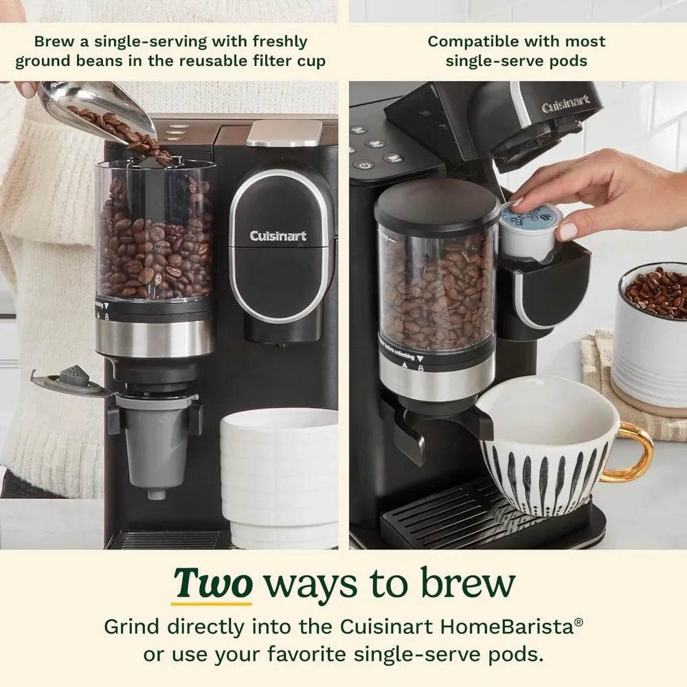 Single Serve Coffee Maker + Coffee Grinder, 48-Ounce Removable Reservoir, Black, DGB-2 - MarvelouStoree