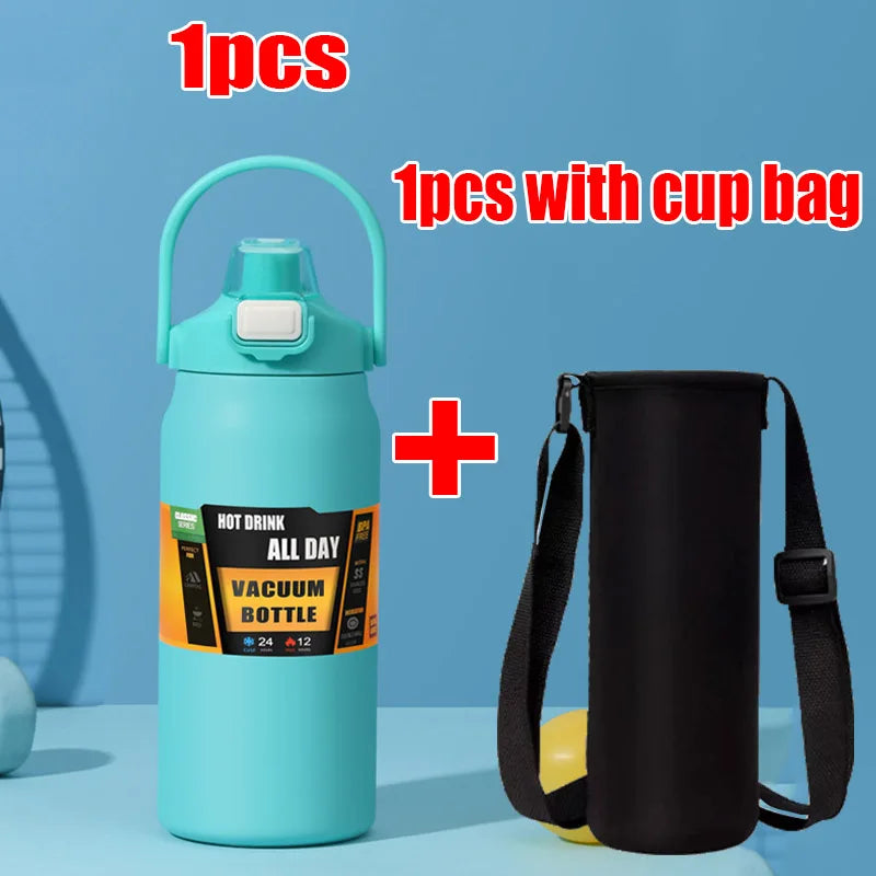 1500ML Stainless Steel Thermo Bottle Portable Thermos Large Capacity Thermo Water Bottle Tumbler Thermoses Outdoor Vacuum Flasks