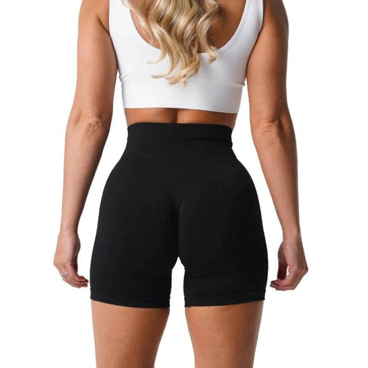 New Spandex Solid Seamless Shorts Women Soft Workout Tights Fitness Outfits Yoga Pants Gym Wear - MarvelouStoree