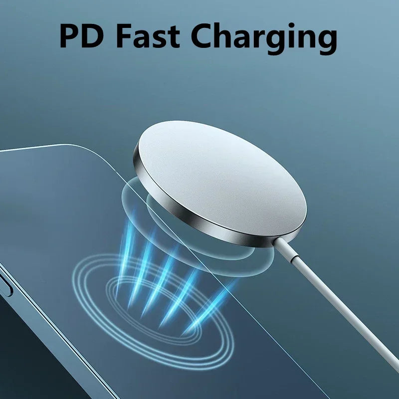 Fast Magnetic Wireless Charger Pad Stand For iPhone 15 14 13 12 Pro Max Mini 15W Phone Chargers PD Type C Charging Dock Station