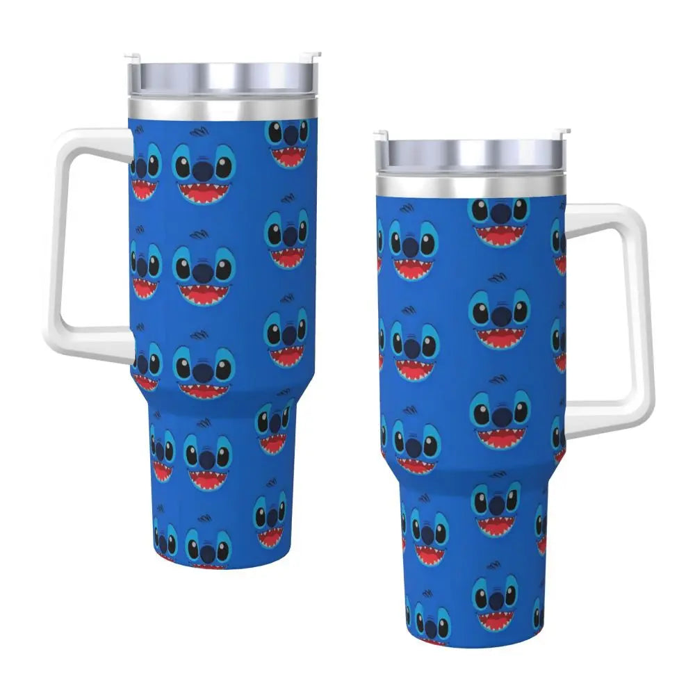 Custom Stitch Stainless Steel Tumbler Travel Mugs Cup Large Coffee Mug Portable Cold Drink Milk Tea Water Bottle