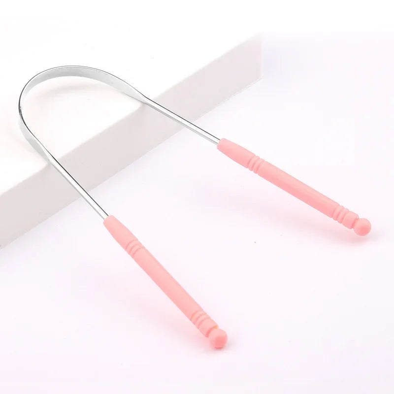 1PCS Stainless Steel Tongue Scraper Oral Tongue Cleaner Brush Tongue Toothbrush Oral Hygiene High Quality Tounge Scraper