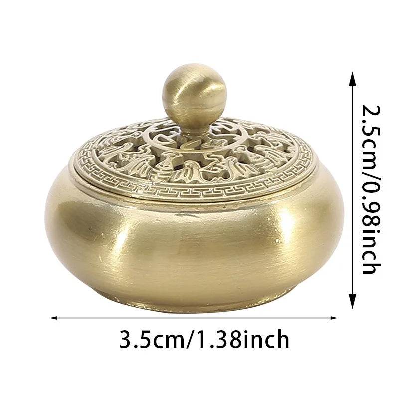 Classical Antique Three Legged Incense Burner Household Indoor Decorative Zen Sandalwood Carving Incense Burner High Quality - MarvelouStoree