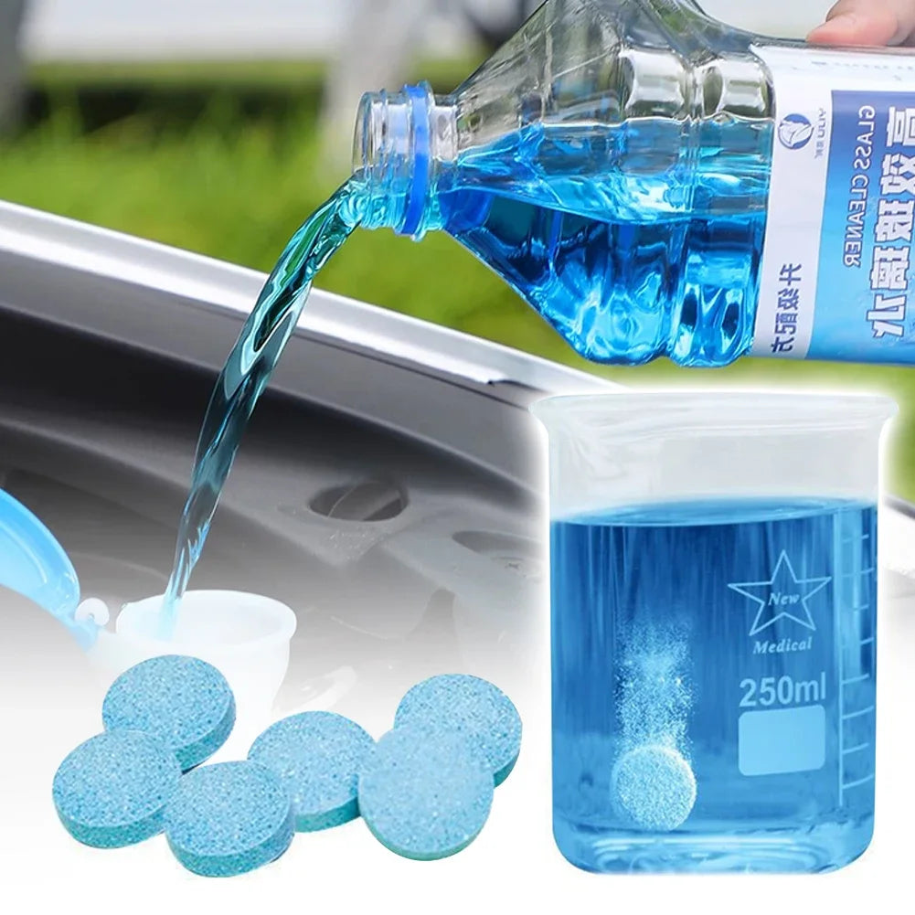 10PCS Car Windshield Cleaner Car Effervescent Tablet Glass Water Solid Cleaner Universal Automobile Accessories Spray Cleaner