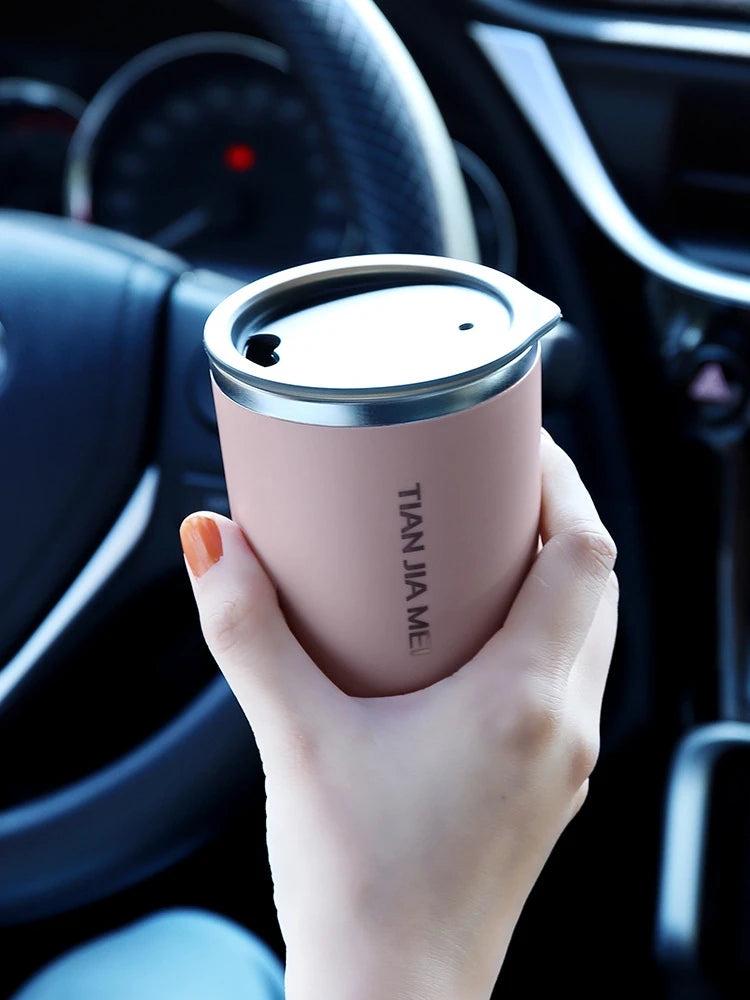 300ml Stainless Steel Coffee Mug Leak-Proof Travel Thermal Vacuum Flask Insulated Cup Milk Tea Water Bottle Tumbler Drinkware