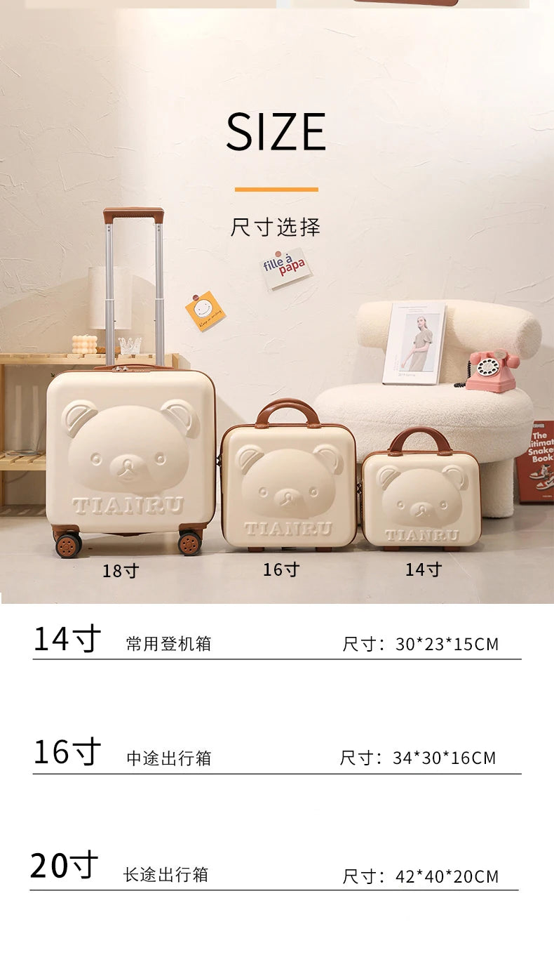 2023 New Cartoon Travel Suitcase with Hand bag 20 inch Girls Trolley Bag Fashion Women Suitcase Rolling Luggage set