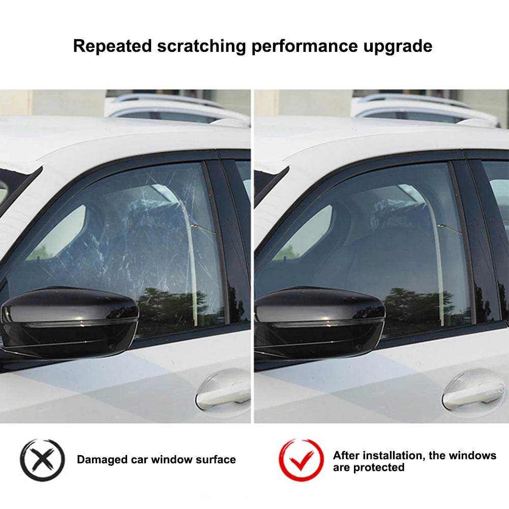 50*300cm Car Window Black Flim Static Cling Privacy Sun Blocking Anti UV Window Tint Opaque Window Film For Car Bedroom Restroom - MarvelouStoree