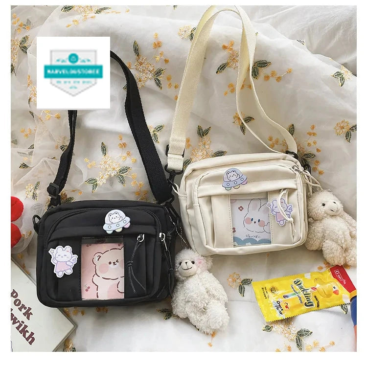 New Kawaii Bag Girls 2024 New JK Transparent Bag Small Crossbody Bag For Women Purses and Handbags Shoulder Bag Itabag Bolso