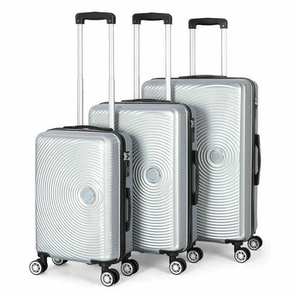 3PCS Luggage Set with Silent Spinner Wheel ABS+PC Lightweight TSA Lock 20''/24''/28'' Family Travel Suitcase Set