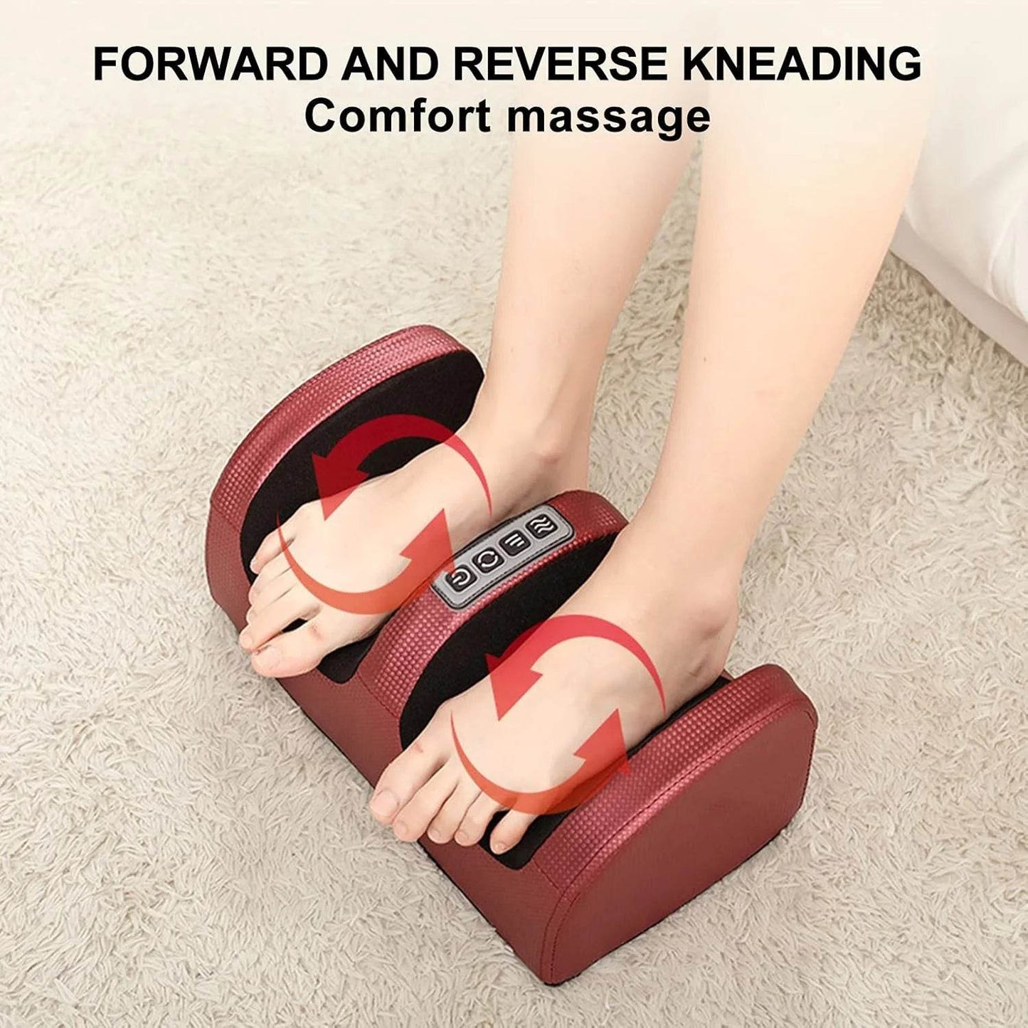 Electric Heating Foot Massager Foot Leg Shiatsu Machine Deep Tissue Hot Compress Kneading Roller Calf Massage Head Relaxation