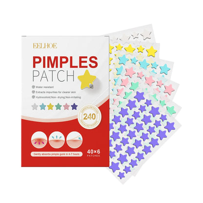 240Pcs New High-end Pimple Patch Acne Patches Heart/Star Shape Acne Dots Patches Moisturizes for Covering Zits and Blemishes