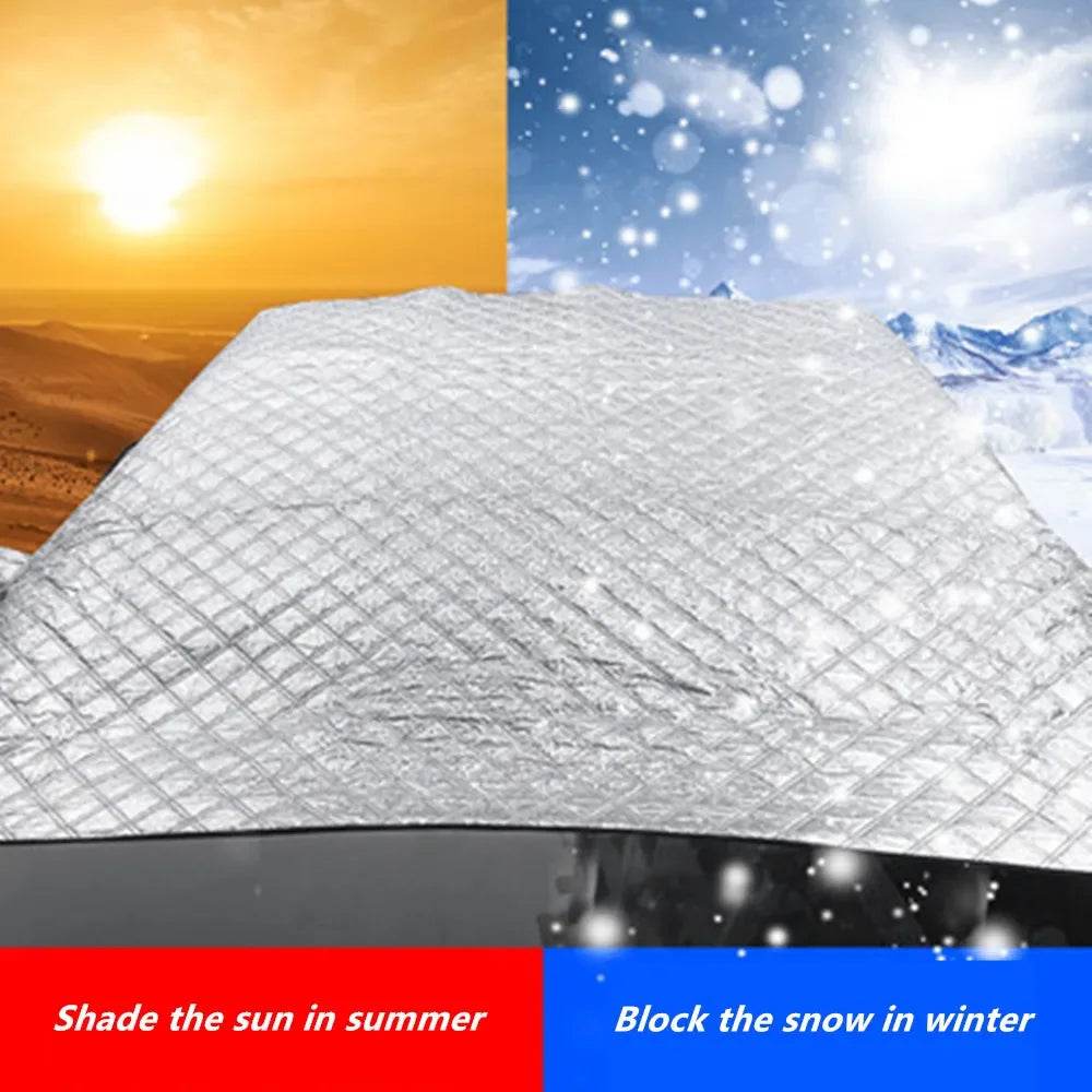 Car Windshield Cover Front Windscreen Cover Sun Shade Snow Protector Ice Blocked Front Window Protector Exterior Car Accessories - MarvelouStoree