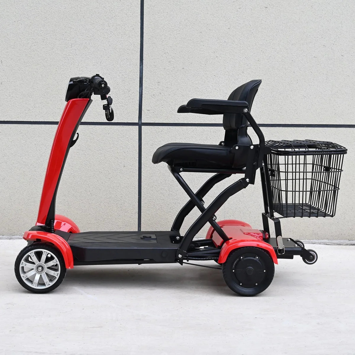 wholesale 500w cheap dual motor 4 wheel automatic handicapped adults mobility electric folding scooter