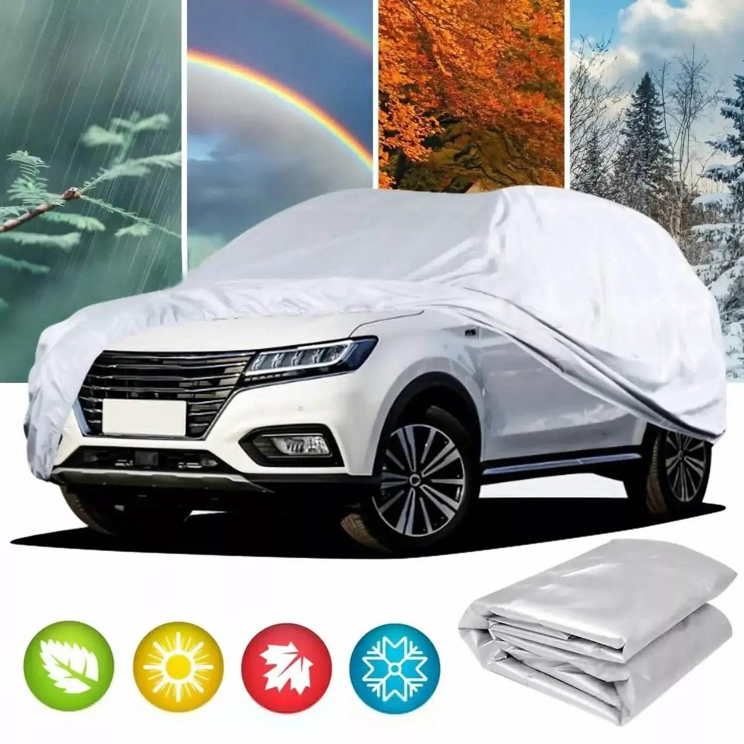 Large Waterproof SUV Car Cover, All Weather Outdoor Cover for Rain, Sun, UV Protection Tools - MarvelouStoree