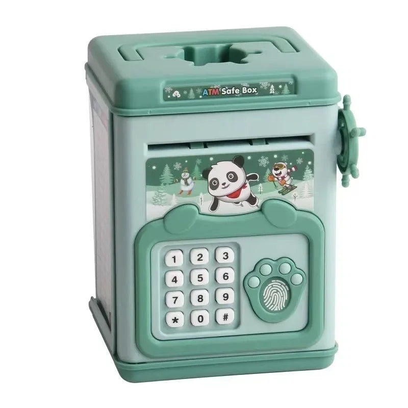 Electronic Piggy Bank Children's Cash Box Password Safe Smart Fingerprint Piggy Bank Automatic Banking Children's Gift Money Box