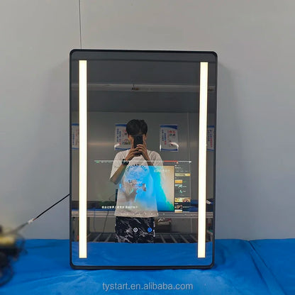 Factory Price Wall Mounted Magic Mirror Anti-Fog IP65 Waterproof Hotel Bathroom Touch Screen Mirror With Tv Android Smart Mirror