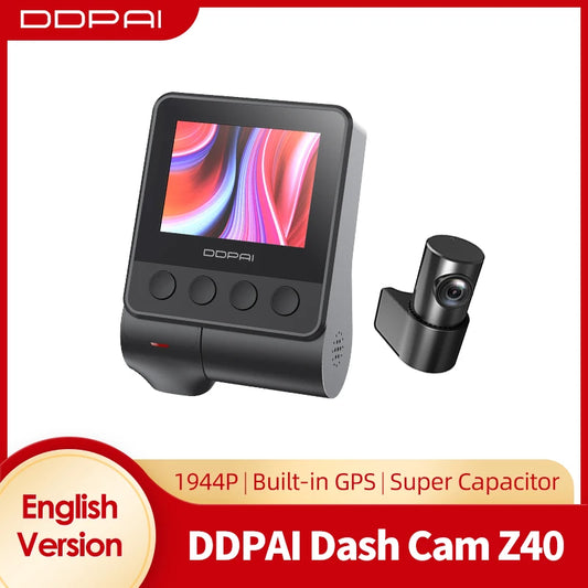 DDPAI Z40 Dash Cam Car Camera Recorder Sony IMX335 1944P HD Video GPS Tracking 360 Rotation Wifi DVR 24H Parking Protector