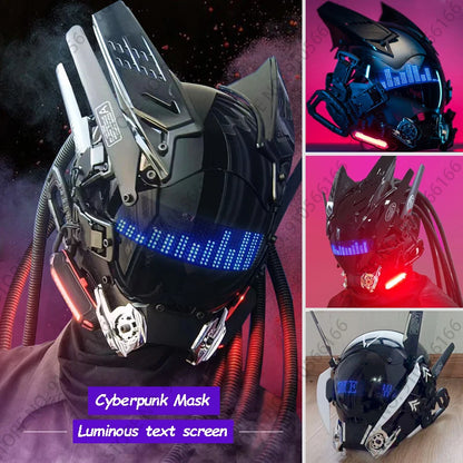 Cyberpunk App Light Up Mask, Rolling Subgame Screen Mask, Mech Technology Sense, Mobile Phone Control Helmet, Role Interpreting