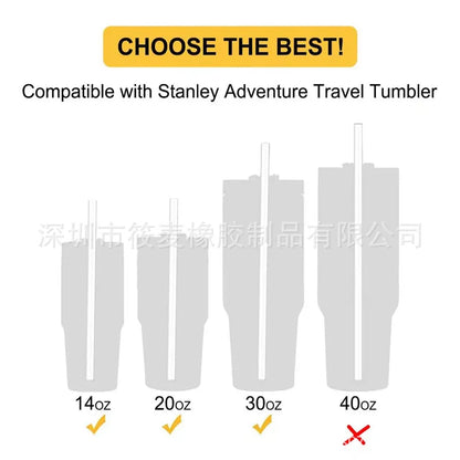 Replacement Straw Compatible for Stanley 20/ 30 Oz Cup Travel Tumbler Water Straw with Cleaning Brush Cup Accessories