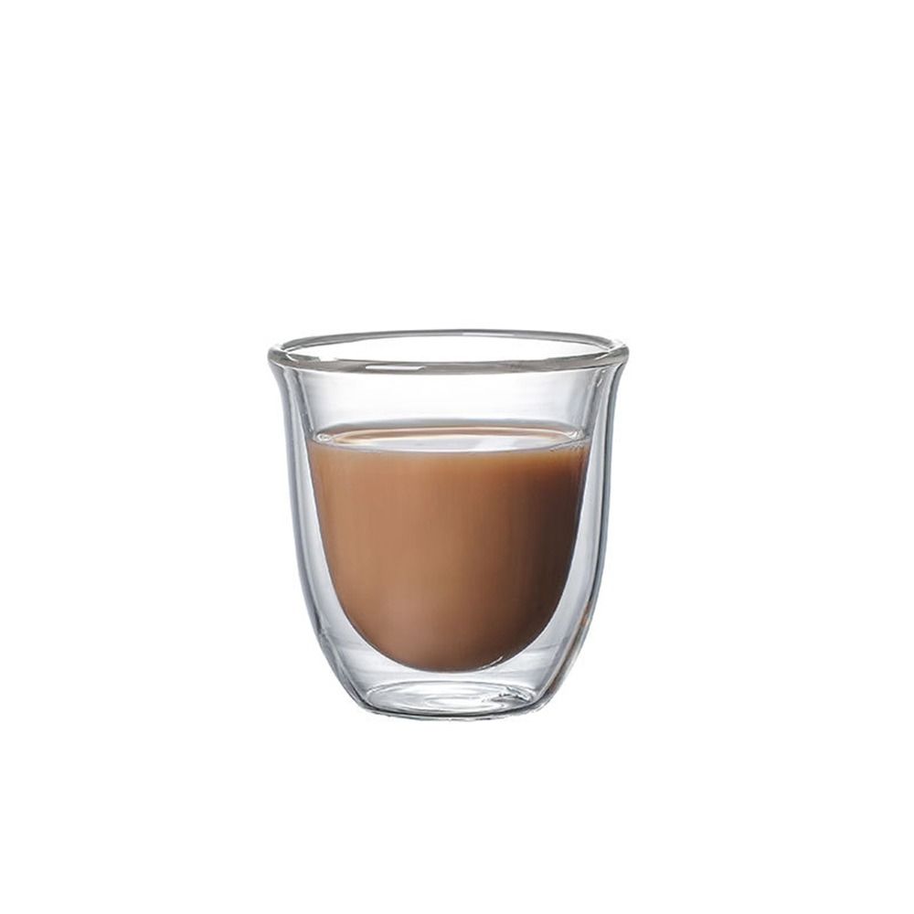 Double Wall Glass Cup Transparent Clear Heat Resistant Tea Drink Cups Mini Whisky Cup Espresso Coffee Cup Bar Drinkware Gift