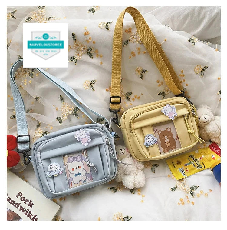 New Kawaii Bag Girls 2024 New JK Transparent Bag Small Crossbody Bag For Women Purses and Handbags Shoulder Bag Itabag Bolso