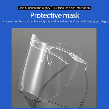 Transparent Full Face Shield Mask Head Protective Cover Eye Safety Glasses Kitchen Tools Screen Visors Dust WindProof Anti-Fog