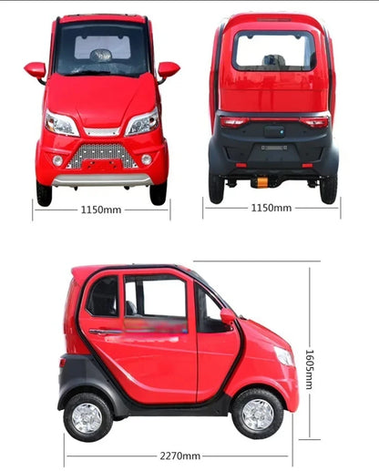 EEC 45km/h Max Speed 4 Wheel Mini Electric Car For Adult