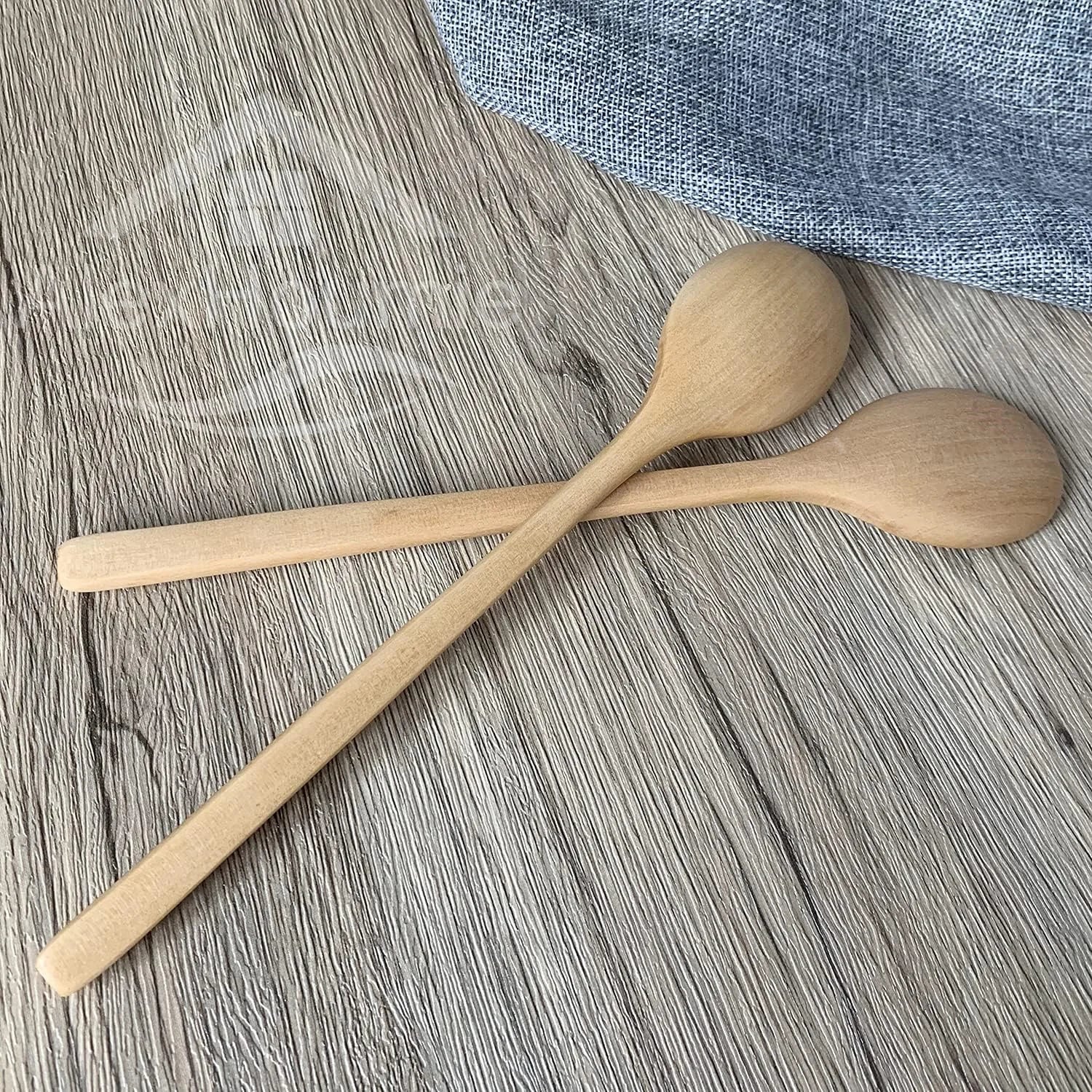 6 Piece Wooden Spoon Bamboo Kitchen Korean Style 9 '' Inch Natural Wood Soup Tableware Cooking Honey Coffee Spoon Mixing Spoon