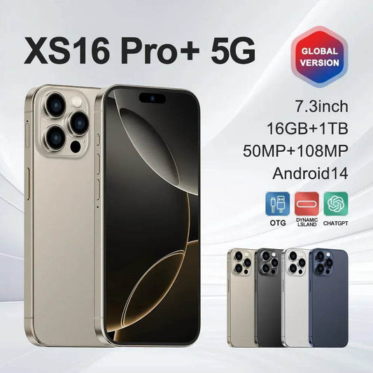 Original For Brand New XS16 Pro+ Smartphone 7.3 inch Full Screen 4G 5G Cell Phone 7800mAh Mobile Phones Global Version - MarvelouStoree