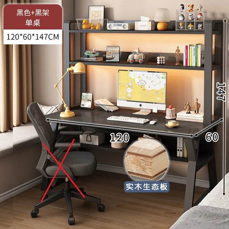 Computer Study Desk With Storage Bookshelf Office Workstation Organizer Desk for Home Students Professionals Length 100/120cm - MarvelouStoree