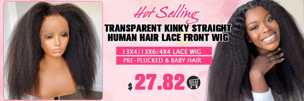 Kinky Straight Human Hair Wigs 4x4 Glueless Wig Human Hair Wear And Go Glueless Wig Brazilian Human Hair Wig Lace Closure Wig