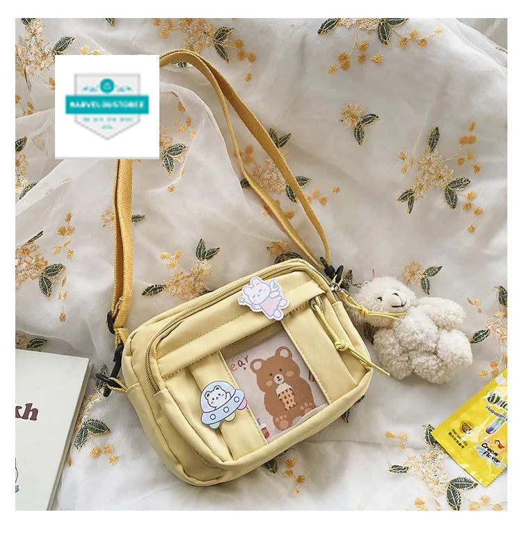 New Kawaii Bag Girls 2024 New JK Transparent Bag Small Crossbody Bag For Women Purses and Handbags Shoulder Bag Itabag Bolso