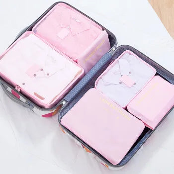 Large capacity travel storage bag six piece set storage bag multifunctional Korean clothing storage bag six piece set