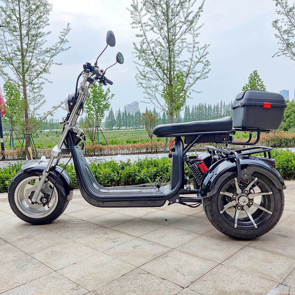 Adult Electric 3 Wheel Scooter 2000W Motor Max Speed 35-45KM/H Max Load 250KG 18 Inch Off road Fat Tire Electric Scooter