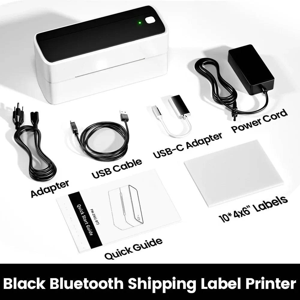 Phomemo 241 Bluetooth Thermal Label Printer Wireless Small Shipping Label Printer 4X6 Compatible with iPhone Android Mac Window - MarvelouStoree